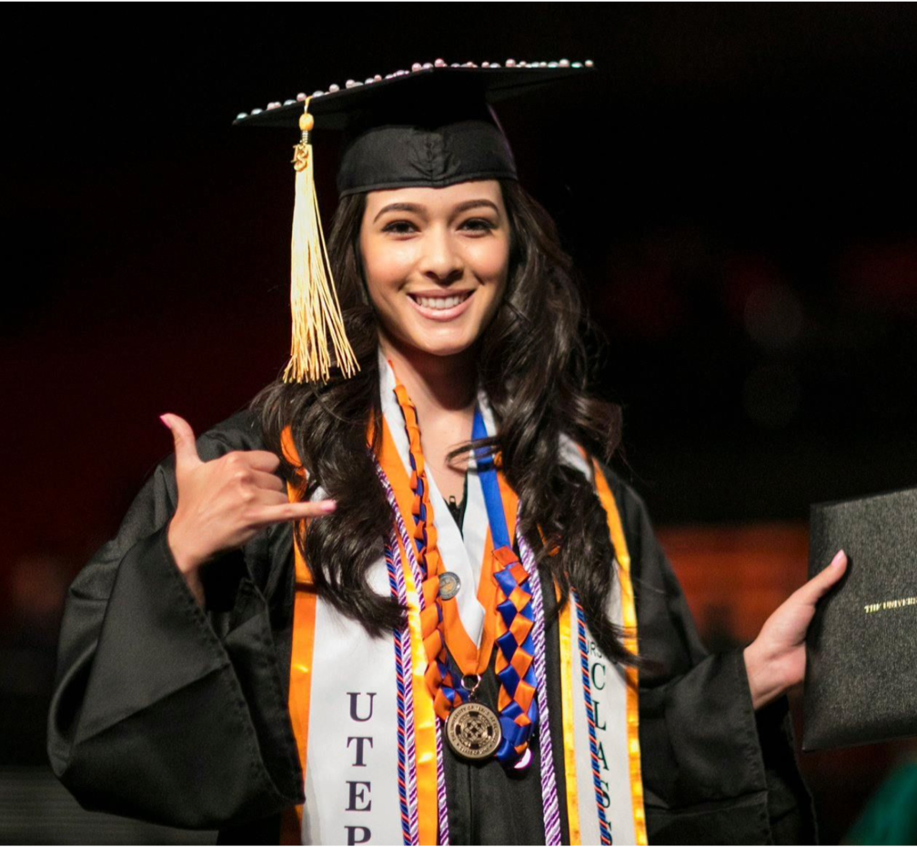 Latino female graduate 