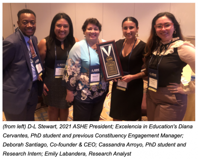 2021 Excelencia in Education receives ASHE Presidential Medal