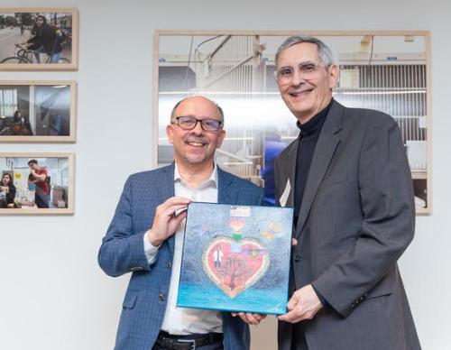 Lumina Foundation with Excelencia's heart painting