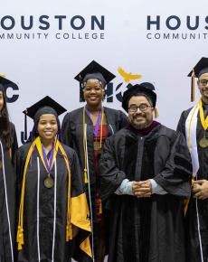 Eagle Promise Program students at graduation.